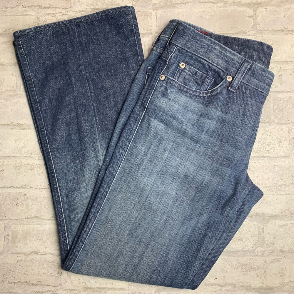 7 For All Mankind Bootcut Jeans Women's Size 29 Blue Dark Wash😍